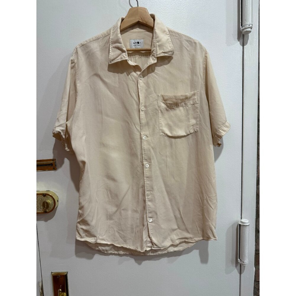 NN07 Julio Camp Collar Shirt in Ecru XL